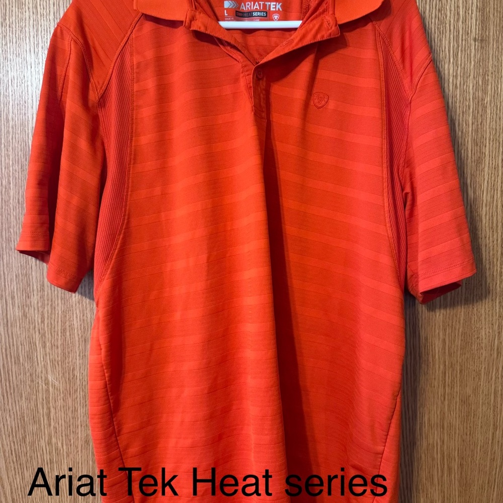 Ariat Men’s Short-Sleeve Polo in Orange